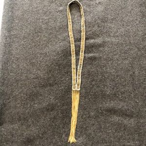 Calypso St Barth gold and white tassle necklace
